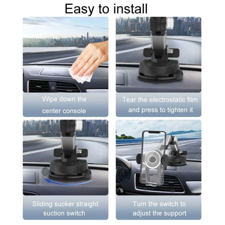 Car Suction Cup Multi-function Cell Phone Navigation Mount, Style: With Hose