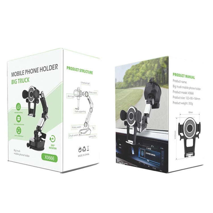 Car Suction Cup Multi-function Cell Phone Navigation Mount, Style: With Hose