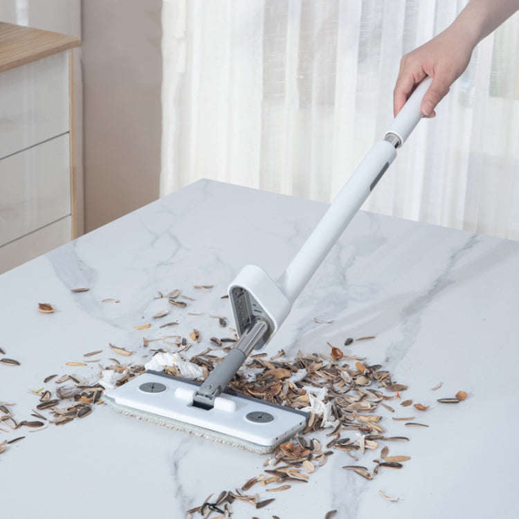 63cm Two-section Rod Mini Hands-free Washing Multifunctional Mop 2-in-1 Glass Cleaner and Scraper
