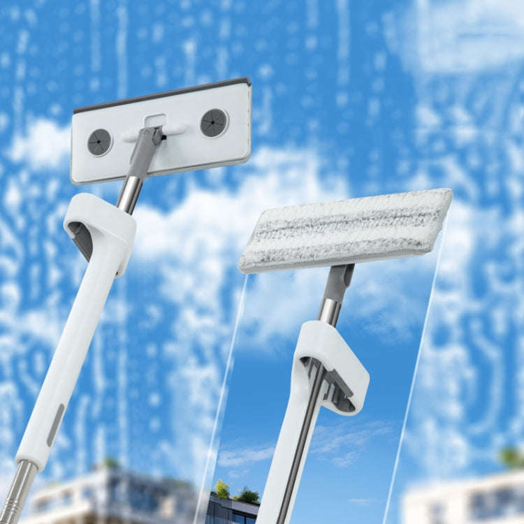 63cm Two-section Rod Mini Hands-free Washing Multifunctional Mop 2-in-1 Glass Cleaner and Scraper