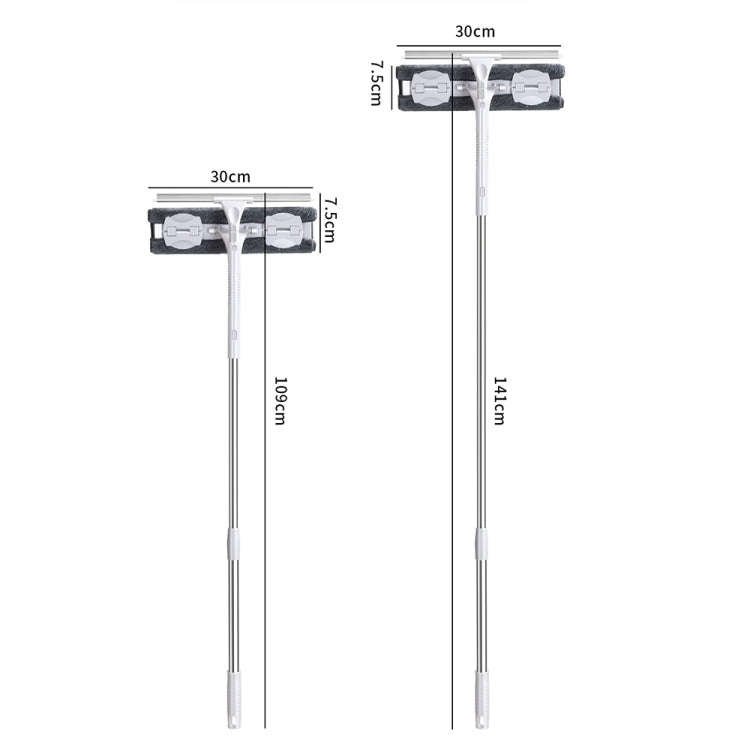 Multifunctional Household Telescopic Rod Double-sided Window Cleaner, Size: Three-section Rod(Cof...