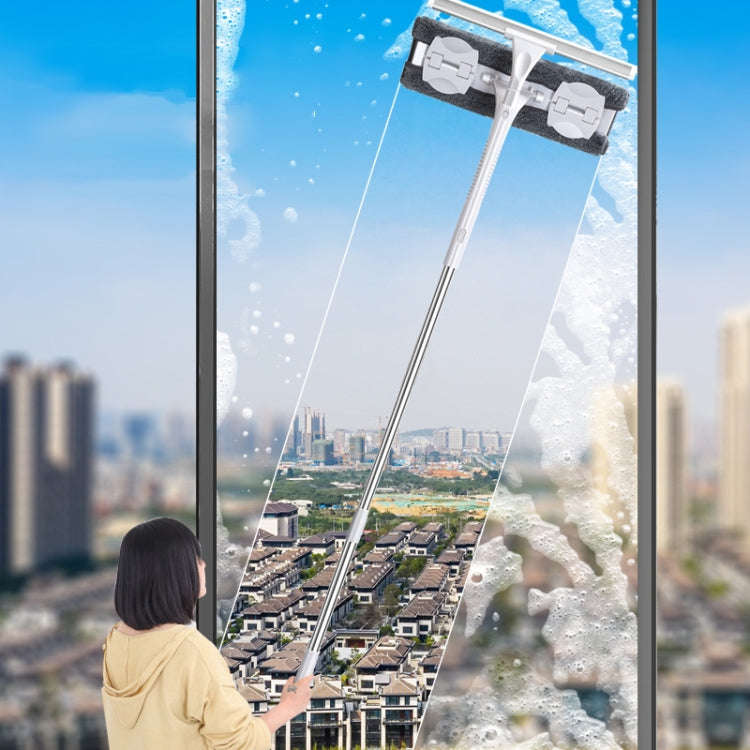 Multifunctional Household Telescopic Rod Double-sided Window Cleaner, Size: Three-section Rod(Cof...