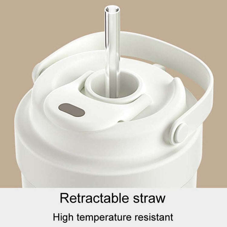 500ml 316 Stainless Steel Insulated Mug Portable Carry-On Dual Drink Coffee Cup With Straw(Coffee...