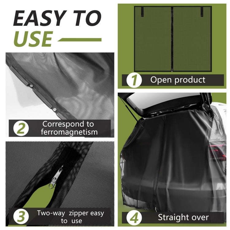 Car Rear Trunk Ventilation Shade Anti-mosquito Screen Cover, Size: XL(Set)