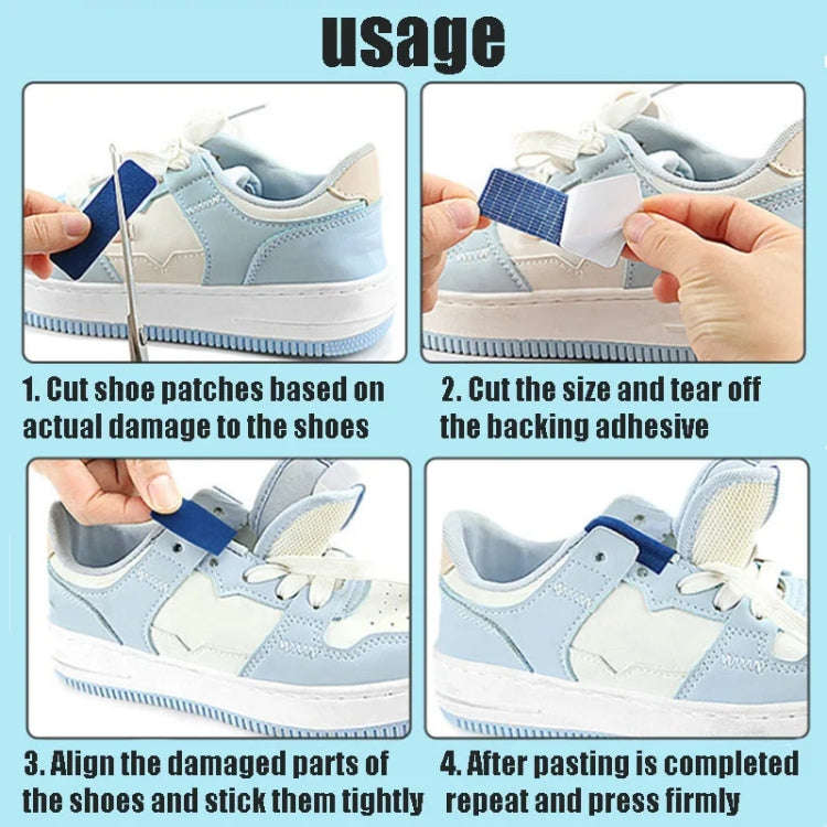 6pcs /Pack Shoe Repair Patches Self Adhesive Sneakers Repair Kit(Black)
