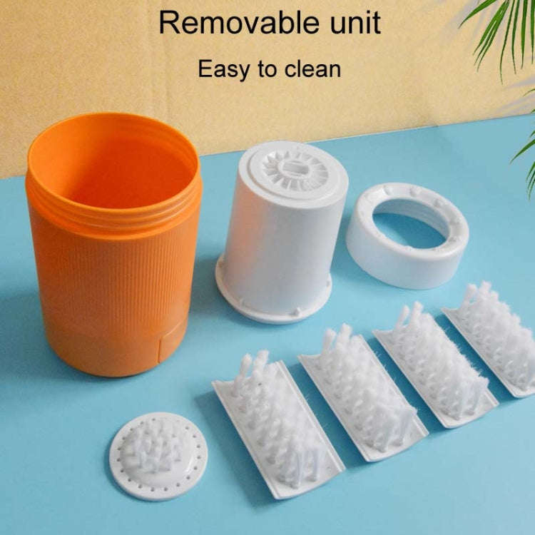 Pets Outdoor Portable Foot Wash Cup Dog Foot Cleaning And Grooming Tool(Orange)