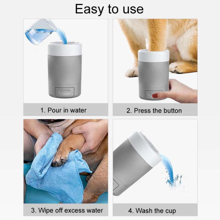 Pets Outdoor Portable Foot Wash Cup Dog Foot Cleaning And Grooming Tool(Gray)
