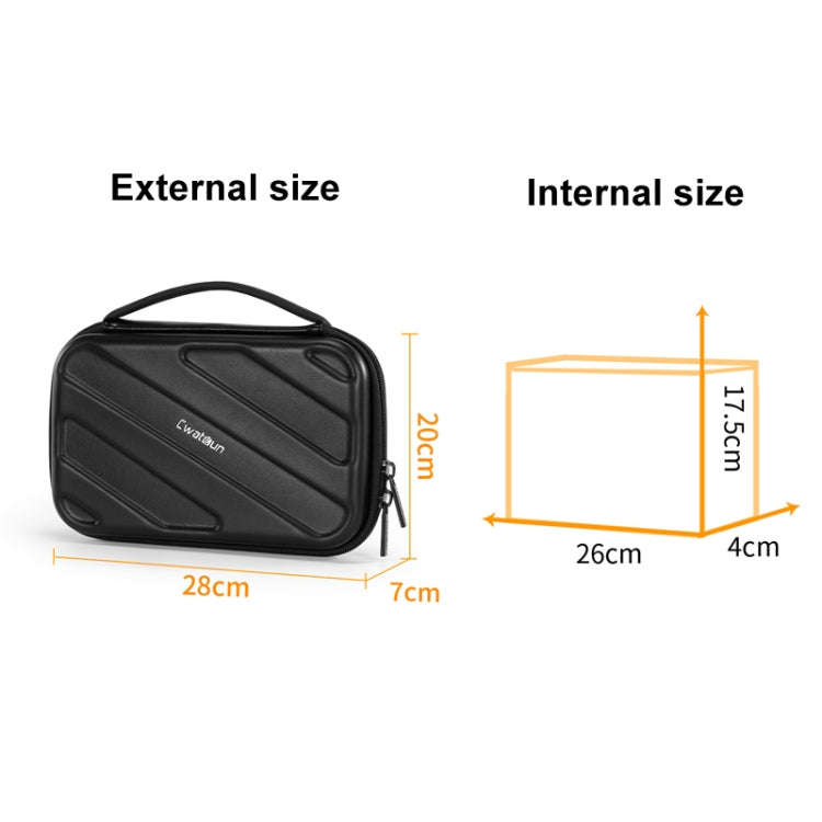 Cwatcun D163 Photography Accessories Organiser EVA Hard Shell Drop-proof Clutch Portable Digital ...