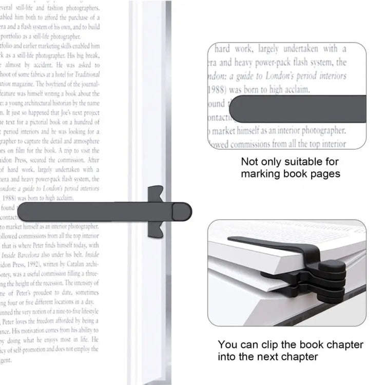 Silicone Magnetic Bookmark Follows The Page Turning Reading Auxiliary Tools(Gray)