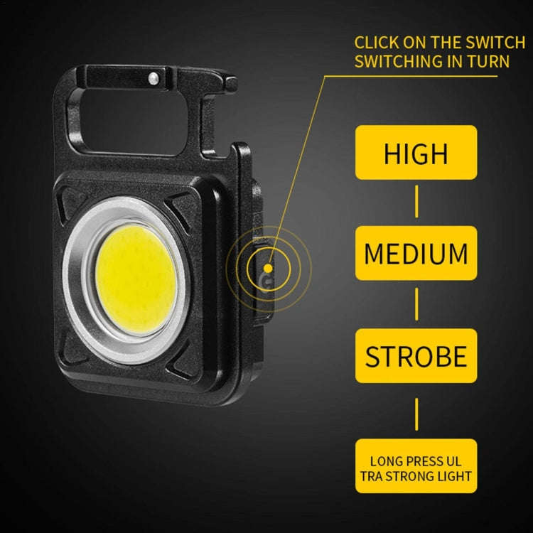 E-SMARTER W5134 Mini LED Glow Torch Strong Light Portable Keychain Light(Black)