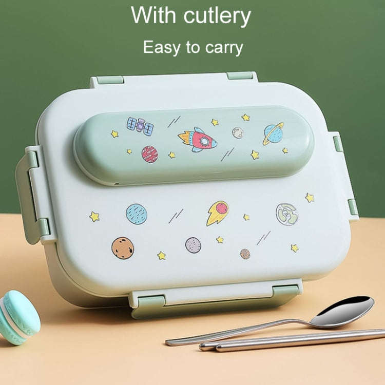316 Stainless Steel Insulated Lunch Box Children Portable Compartment Lunch Case, Style: Blue 3 G...