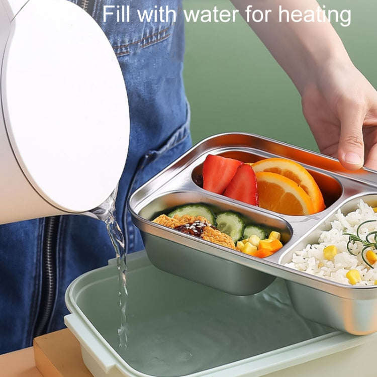 316 Stainless Steel Insulated Lunch Box Children Portable Compartment Lunch Case, Style: Blue 3 G...