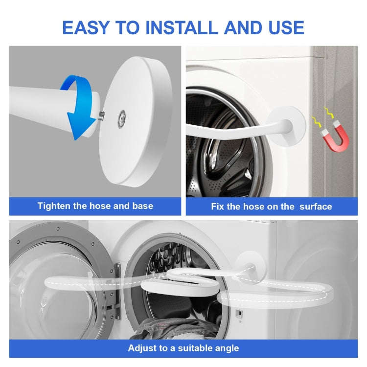 Universal Flexible Magnetic Washing Machine Door Stopper Front Load Washer Door Prop 66mm White