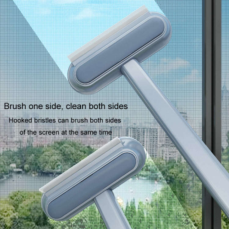Multi-function Hair Brush Pet Cats Sticky Hair Remover Carpet Bed Hair Gauze Window Cleaner(Blue)