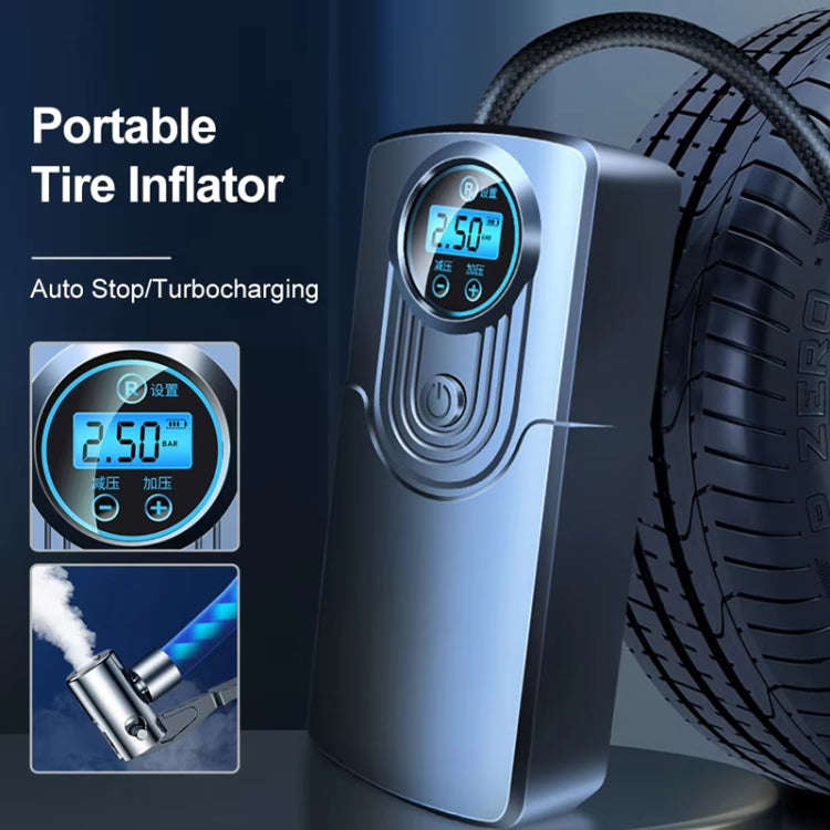 Car Portable Mini Digital Display High Power Multifunctional Inflatable Pump, Model: Wired