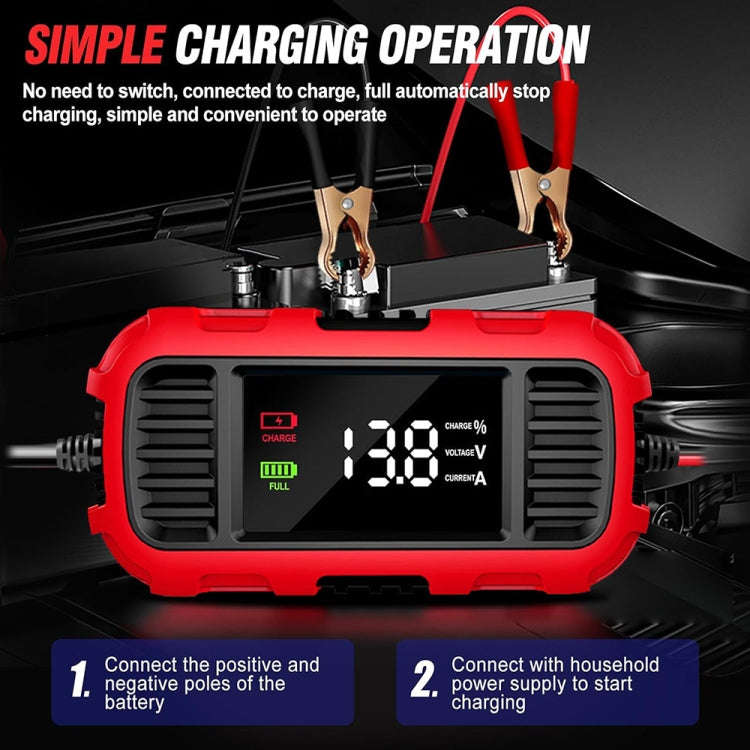 FOXSUR 2A 12V Motorcycle ATV Fully Automatic Trickle Battery Charger(US Plug)