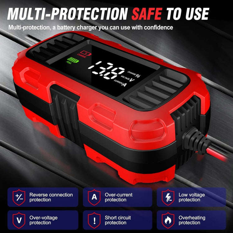 FOXSUR 2A 12V Motorcycle ATV Fully Automatic Trickle Battery Charger(US Plug)