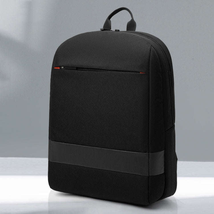 SKV B22016 Men Business Casual Double Shoulder Bag Outdoor Travel Laptop Backpack(Black)