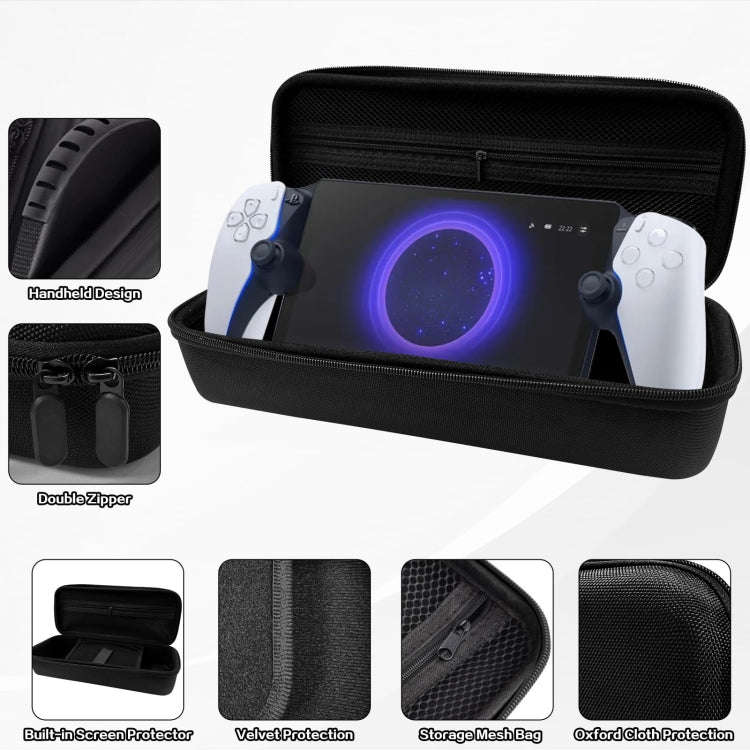 For PS Portal Game Consoles EVA Shockproof Waterproof Storage Bag(Black)