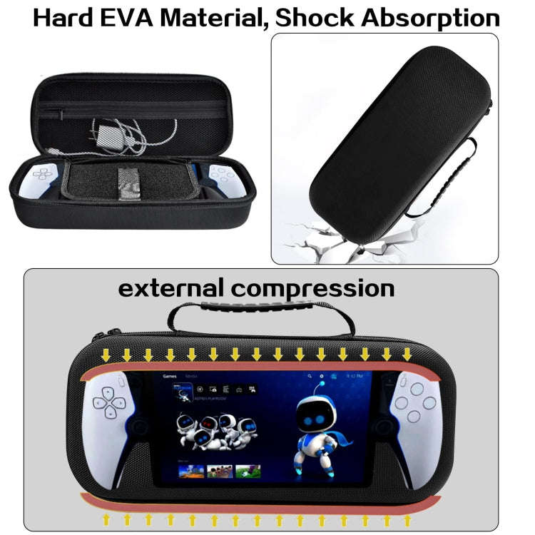 For PS Portal Game Consoles EVA Shockproof Waterproof Storage Bag(Black)