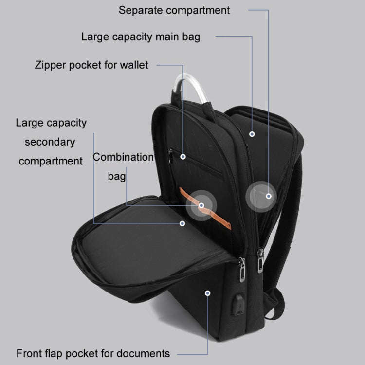 SKV BLB21282 Men Business Duty Traveling Double Shoulder Bag Lightweight Large Capacity Laptop Ba...