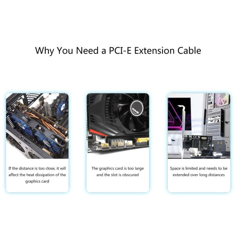 SSU PCI-E To X1 Interface Extension Cable, Length: 1m