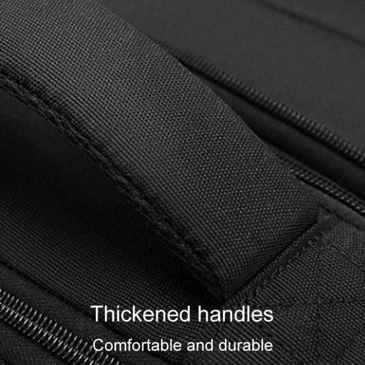 SKV BLB2006 Men Business Travel Double Shoulder Bag Large Capacity Casual Laptop Backpack(Black)