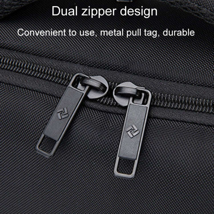 SKV BLB2006 Men Business Travel Double Shoulder Bag Large Capacity Casual Laptop Backpack(Black)