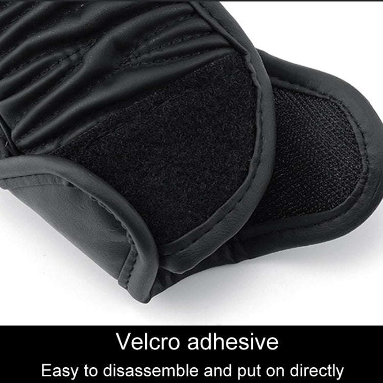 Car Universal Leather Gear Sleeve Breathable Gearshift Cover, Style: T Type Red With Black Line