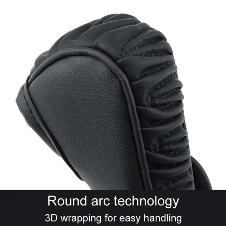 Car Universal Leather Gear Sleeve Breathable Gearshift Cover, Style: T Type Red With Black Line