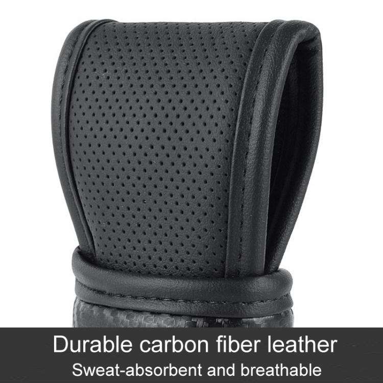 Car Automatic Universal Perforated Breathable Cowhide Side Opening Shift Cover, Style: A-Brown