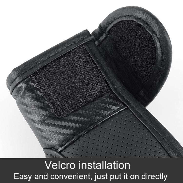 Car Automatic Universal Perforated Breathable Cowhide Side Opening Shift Cover, Style: A-Brown