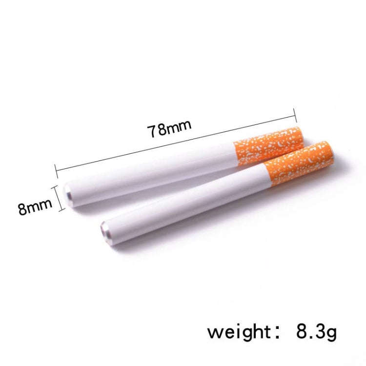 78mm 3pcs Aluminum Alloy Cigarette Shape Mini Metal Pipe Smoking Accessories