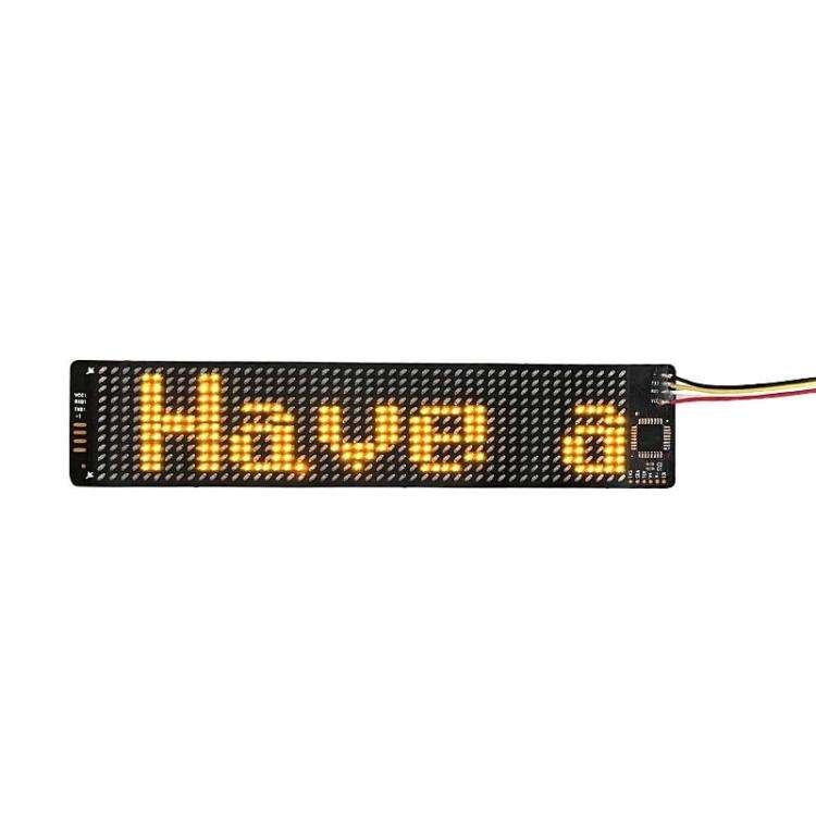 155 X 32mm Hat Backpack Vest Bluetooth LED Flexible Multi-Language Advertising Display Screen(Yel...