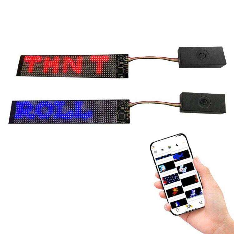 155 X 32mm Hat Backpack Vest Bluetooth LED Flexible Multi-Language Advertising Display Screen(Red)