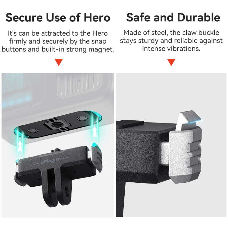 For GoPro HERO13 Black aMagisn Magnetic Quick-release Base Plastic  Adapter Accessories