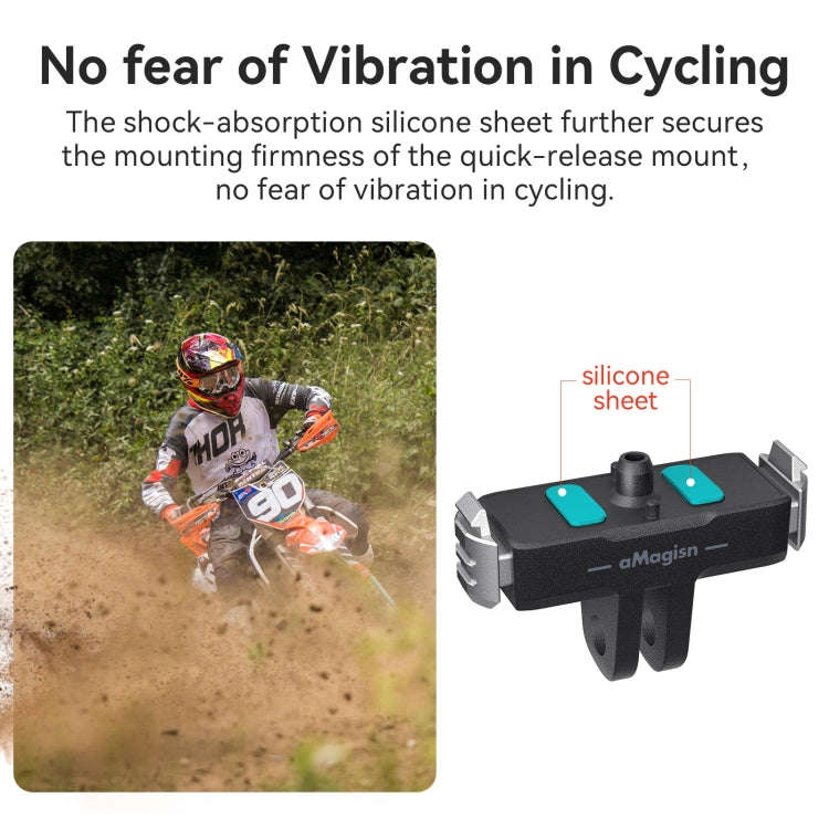 For GoPro HERO13 Black aMagisn Magnetic Quick-release Base Plastic  Adapter Accessories