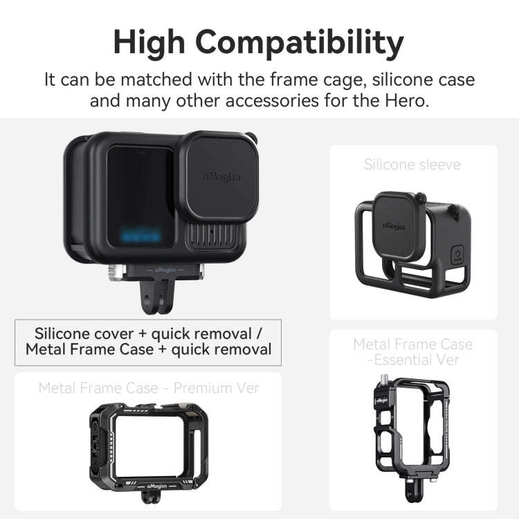 For GoPro HERO13 Black aMagisn Magnetic Quick-release Base Plastic  Adapter Accessories
