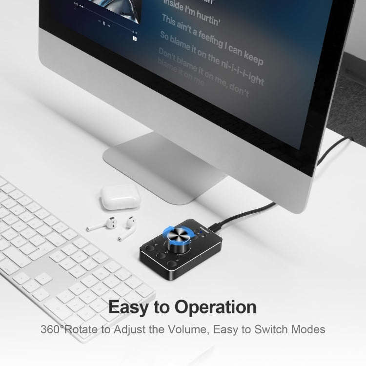 Vaydeer JP2011 USB Computer Volume Adjustment Controller Desktop Multimedia Rotary Button(Type-C)