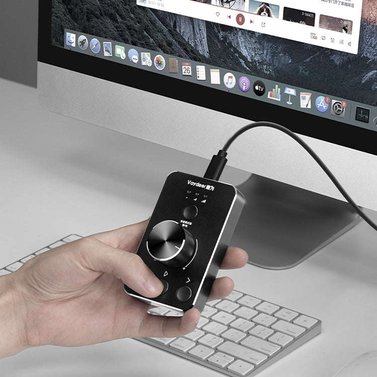 Vaydeer JP2011 USB Computer Volume Adjustment Controller Desktop Multimedia Rotary Button(Type-C)