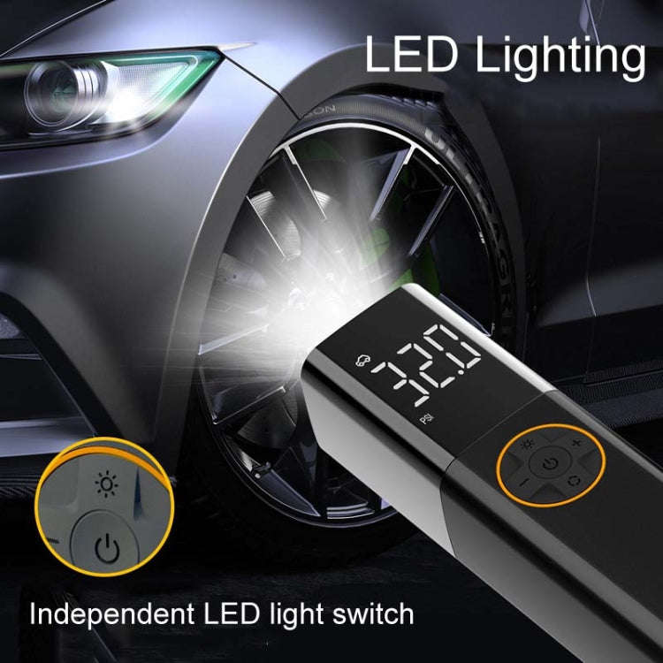 Car Portable Multifunctional Intelligent Digital Display Inflatable Pump(Black)