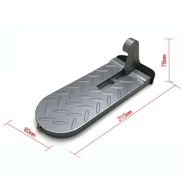 Car Extension Assisted Boarding Hooks Footrests(Silver)