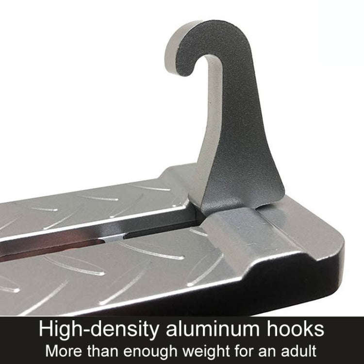 Car Extension Assisted Boarding Hooks Footrests(Silver)