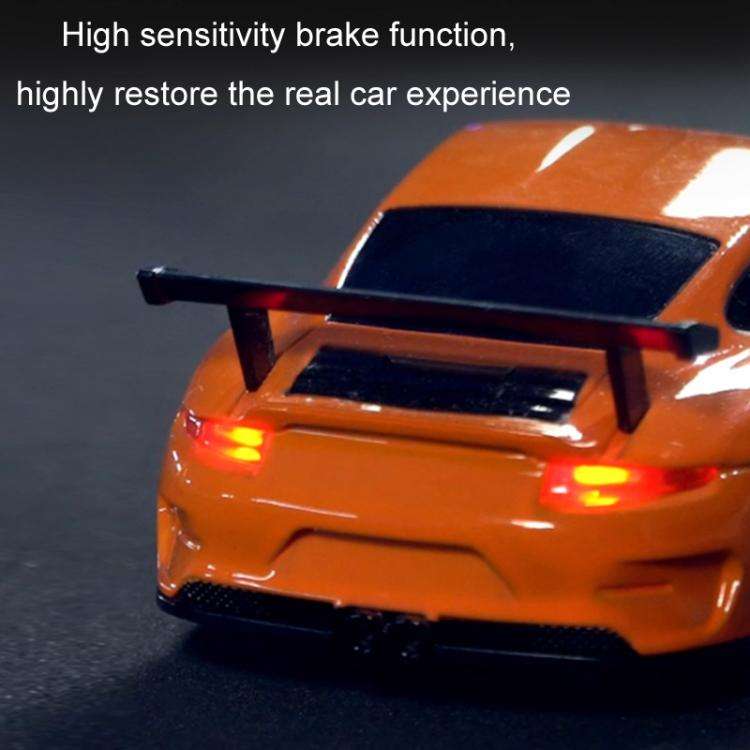 1:43 Full Scale Mini 4WD Drifting Charging Remote Control Car, Color: 4303G Orange 911 With Gyros...