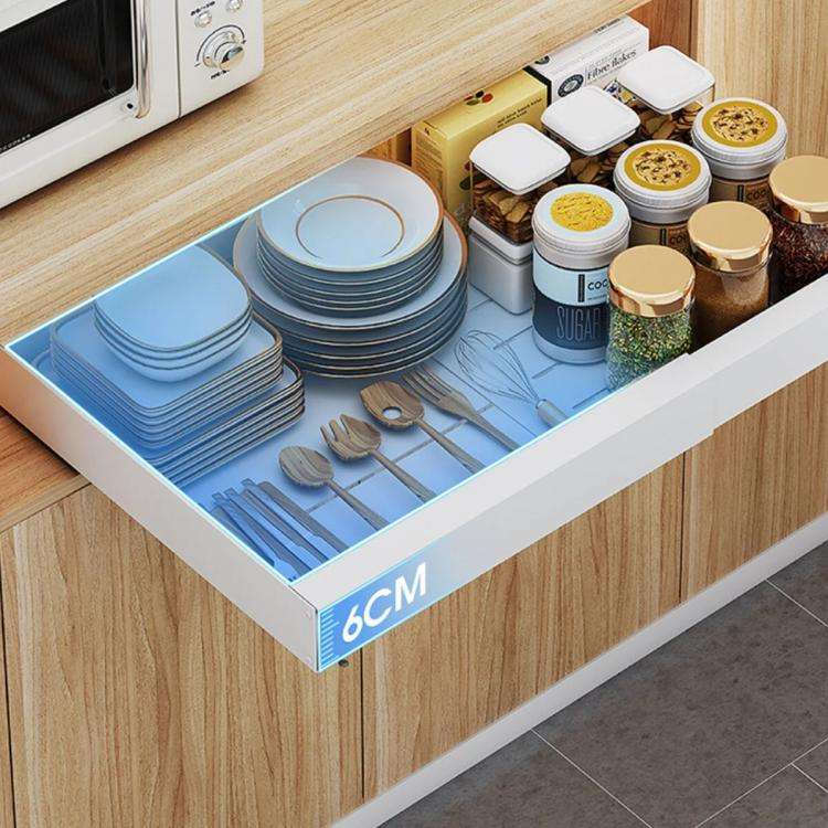 Extensible (30-46cm) Pull-out Cabinet Organizer Storage Rack Slide-out Drawer 43cm Black