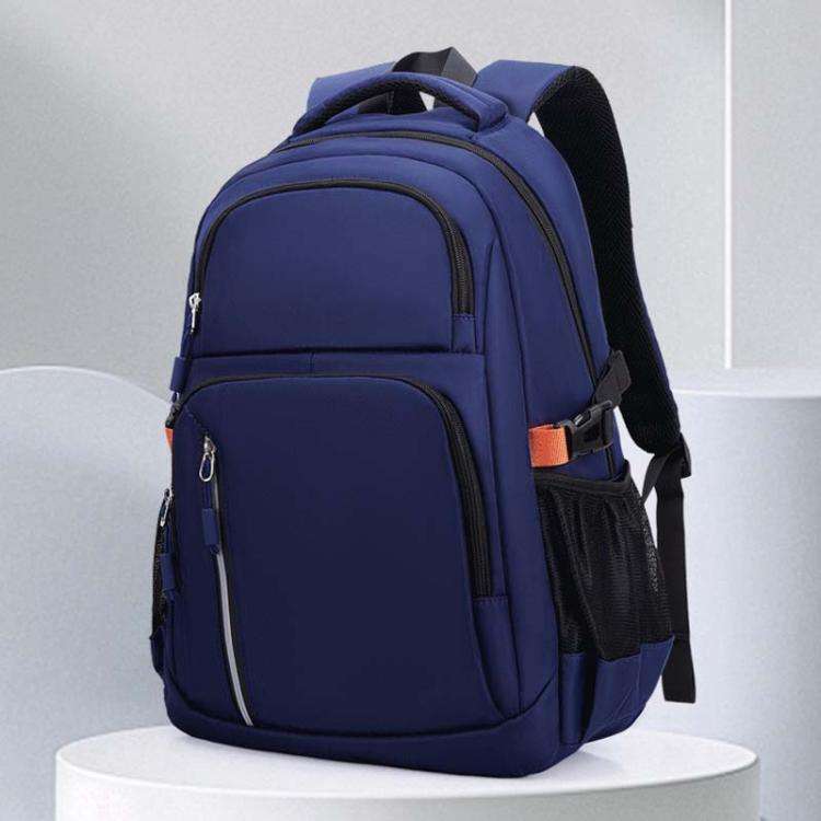 SKV B23344 Men Large Capacity Business Laptop Backpack Outdoor Traveling Double Shoulder Bag(Blue)