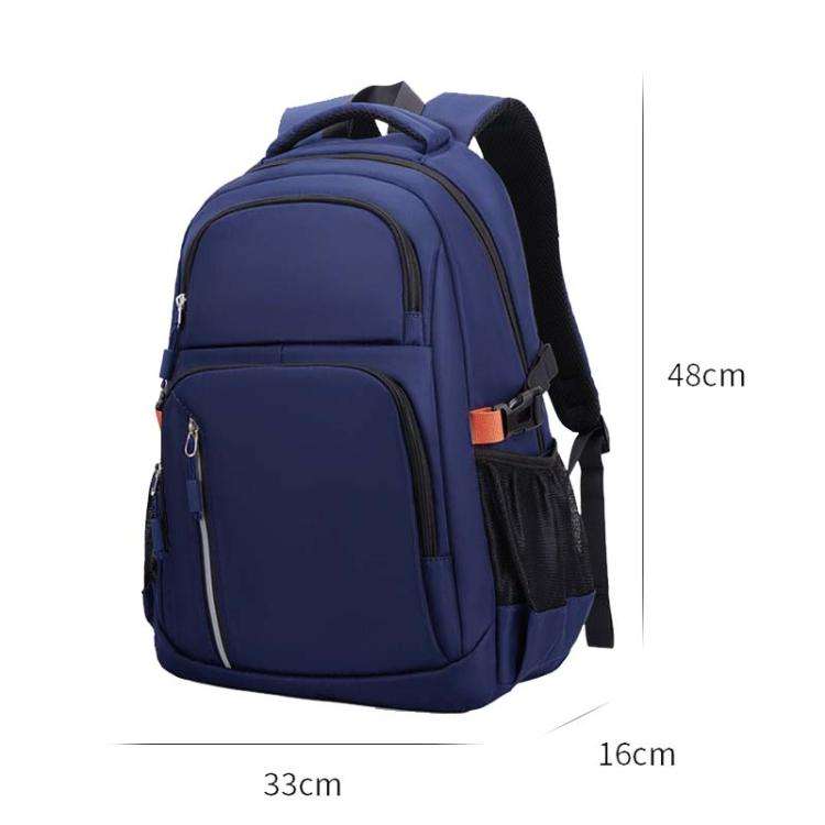 SKV B23344 Men Large Capacity Business Laptop Backpack Outdoor Traveling Double Shoulder Bag(Blue)