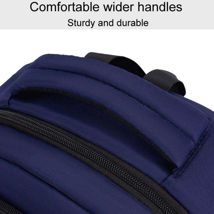 SKV B23344 Men Large Capacity Business Laptop Backpack Outdoor Traveling Double Shoulder Bag(Blue)