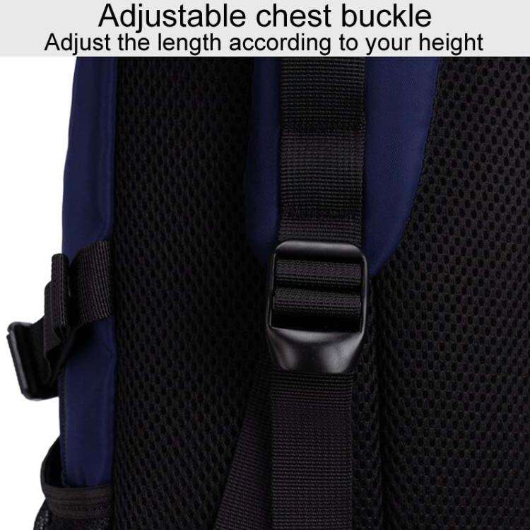 SKV B23344 Men Large Capacity Business Laptop Backpack Outdoor Traveling Double Shoulder Bag(Blue)