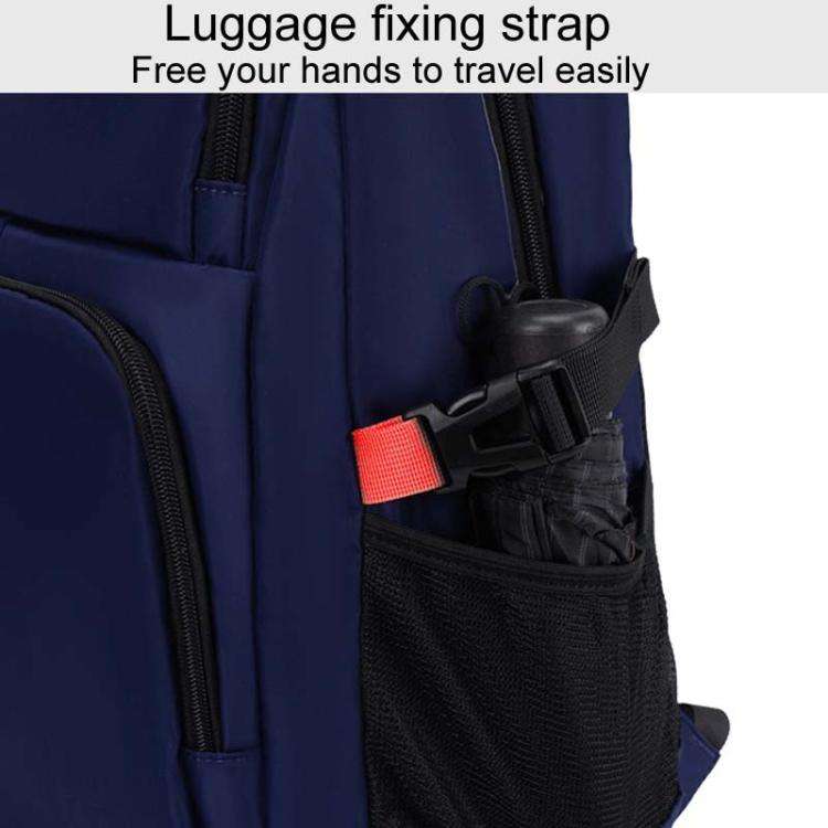 SKV B23344 Men Large Capacity Business Laptop Backpack Outdoor Traveling Double Shoulder Bag(Blue)